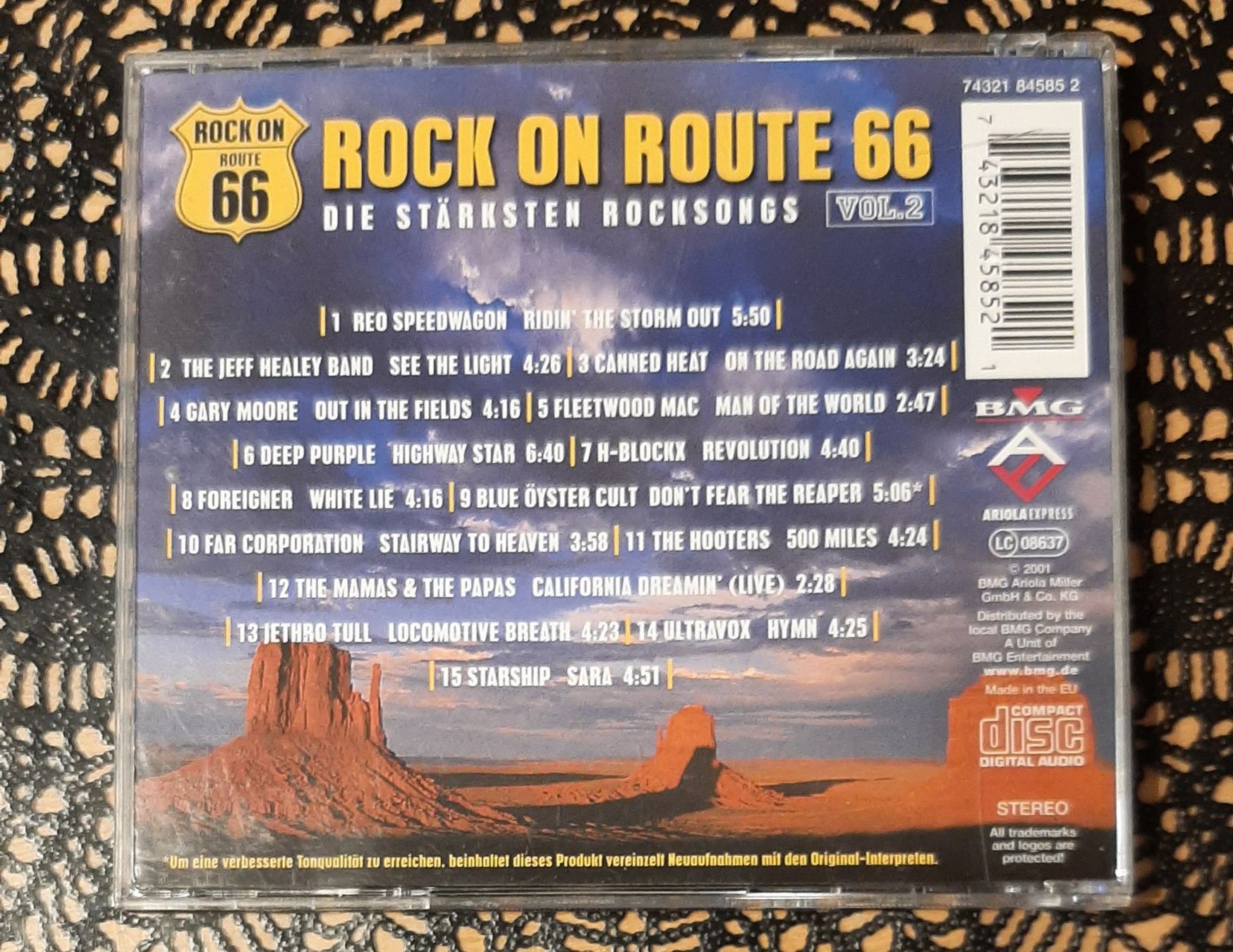 CD: Rock On Route 66 Vol.2, Rock Compilation Sampler 2001 – Usato da Schönenberg TG venduto da breiti12 1