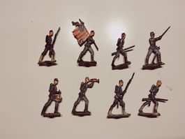 8 antike Zinnfiguren - US-Armee, 1861-1865