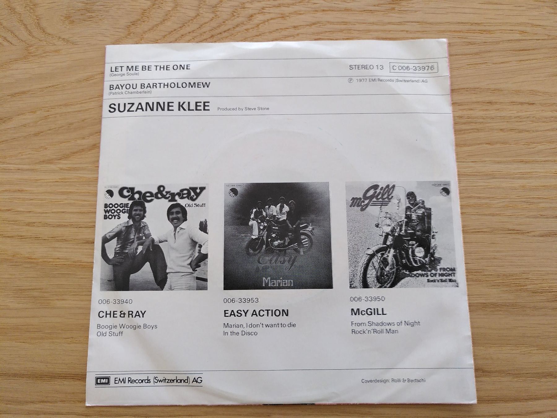 Schallplatten: Suzanne Klee "Let Me Be The One" 45 1977 – Gebraucht aus Sempach von Allmusic 1