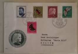 ZB125) 1953 FDC Pro Juventute (P2) Kt. 80.-