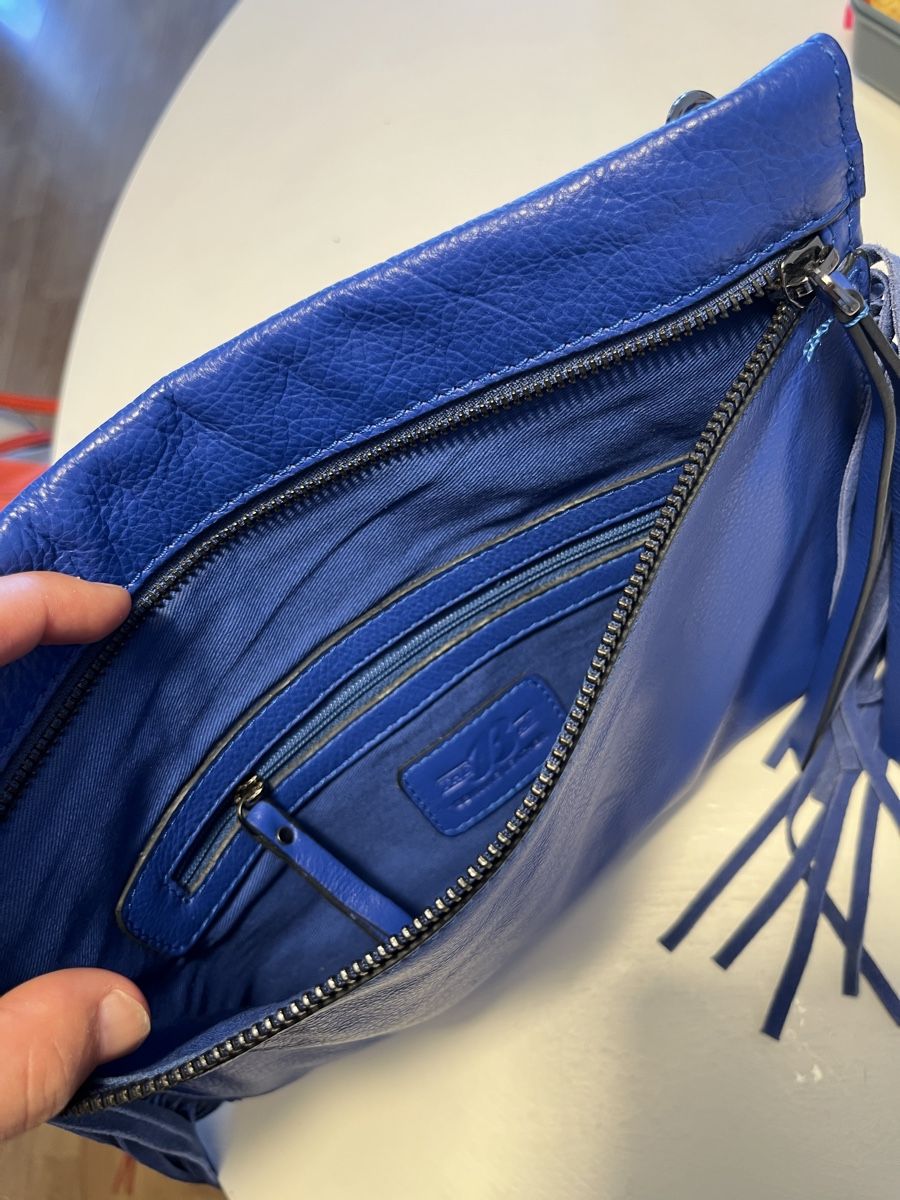 Taschen für Damen: Blaue Ledertasche mit Fransen - wie neu! – Neu (gemäss Beschreibung) aus Basel von JJ.Elena 4