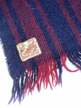 Vintage gestreifter schal aus 100% Wolle - Made in Scotland