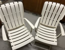 2x Vintage Gartenstühle Weiss Hochlehner 90er