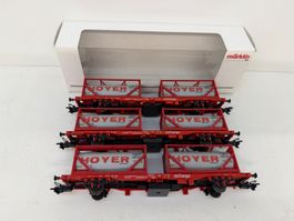 Märklin 47707 Güterwagen Lgns 570 DB 3er Set Hoyer