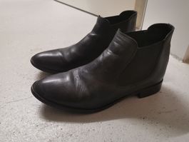 Pier One Stiefeletten, Damen, sw, Leder, top Zustand, Gr. 38