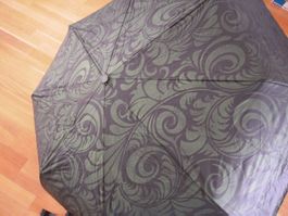 NEUER Regenschirm Automatik Grün Schwarz