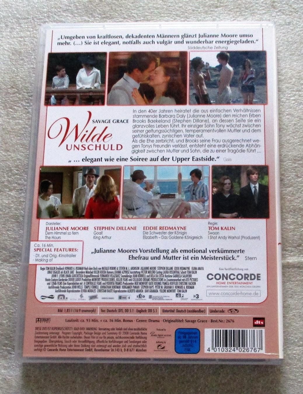 Tous les DVDs: WILDE UNSCHULD - Julianne Moore – D'occasion à Wattwil par Muriel10 1