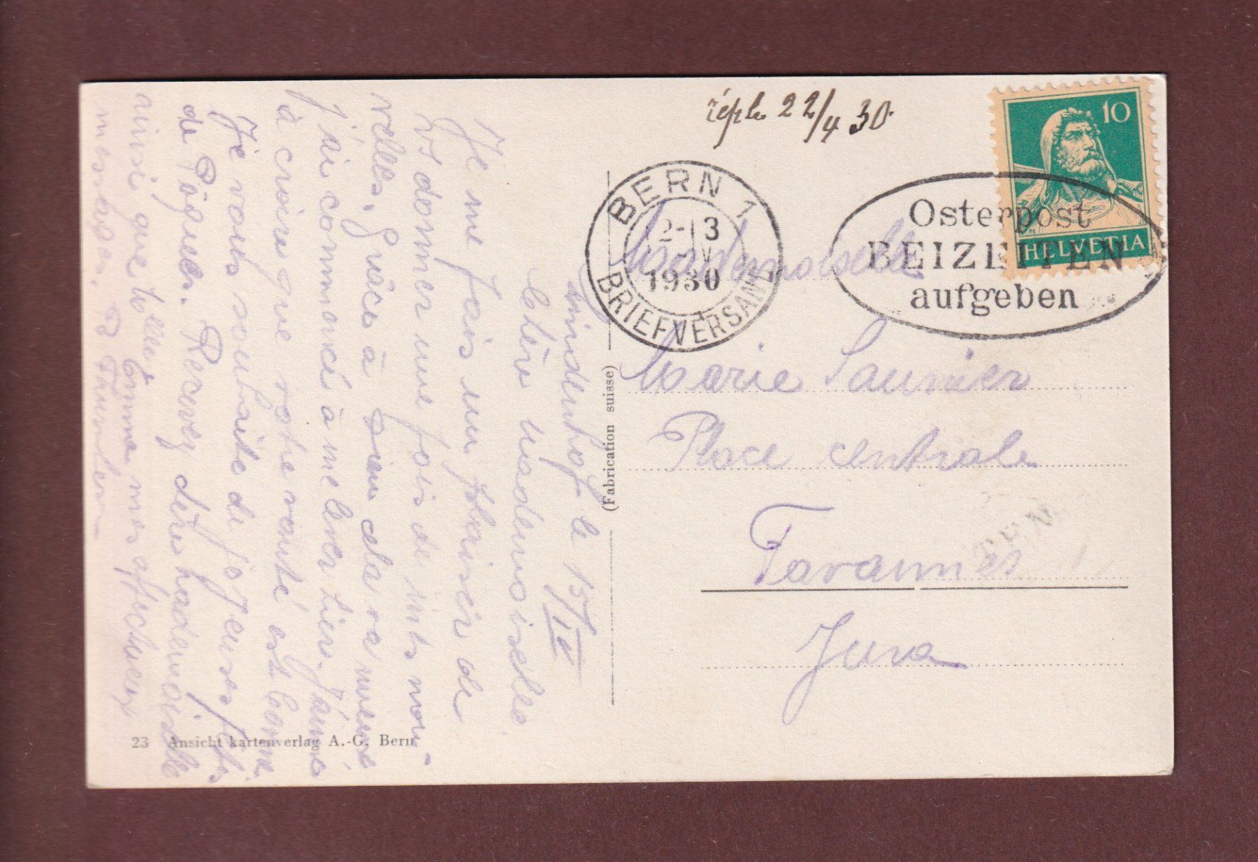 Ansichtskarten: BERN - Eisenbahnbrücke - 1930 – Gebraucht aus Pully von nicecards-shop 1