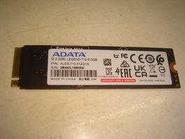 1 stück 512gb m.2 nvme ssd. Adata. Details siehe Bildern.
