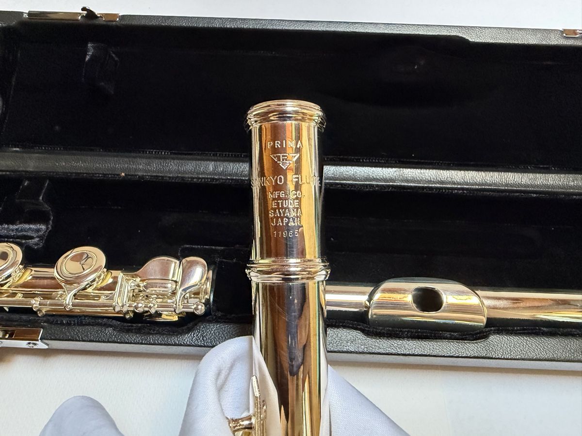 Sankyo Musikinstrumente: Flûte traversière Sankyo Prima Etude tête argent – Gebraucht aus Founex von Hyrienne 1