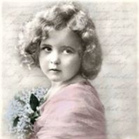 2 Serviette Vintage Girl boem