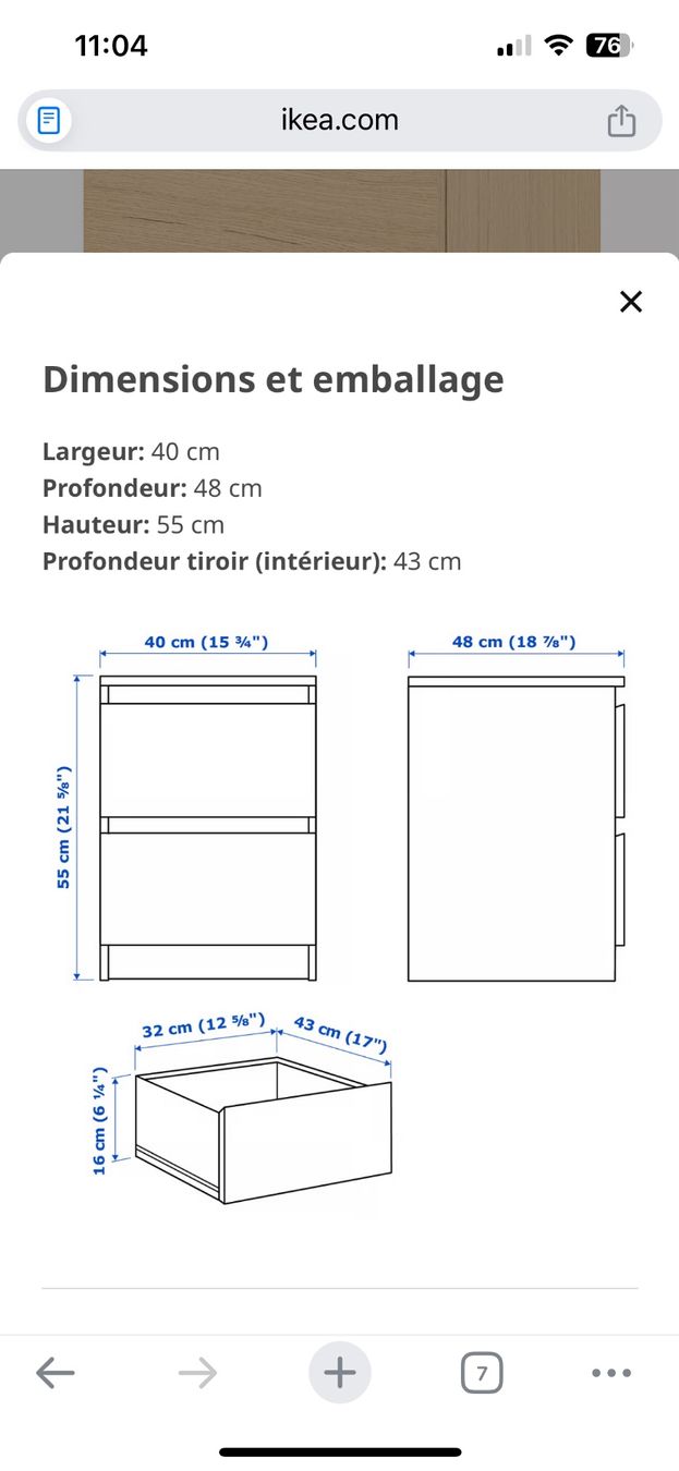 Ikea Nachttische: 2 tables de nuit Ikea Malm, en Bois Clair – Gebraucht aus Villars-sous-Yens von val_7df5 3