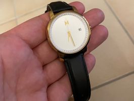 MVMT Gold/Black Leather | 38MM