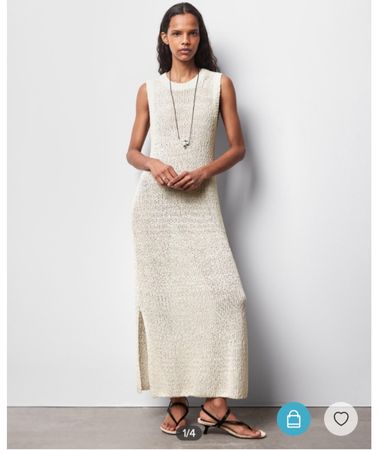 & other stories silk cotton dress, size S