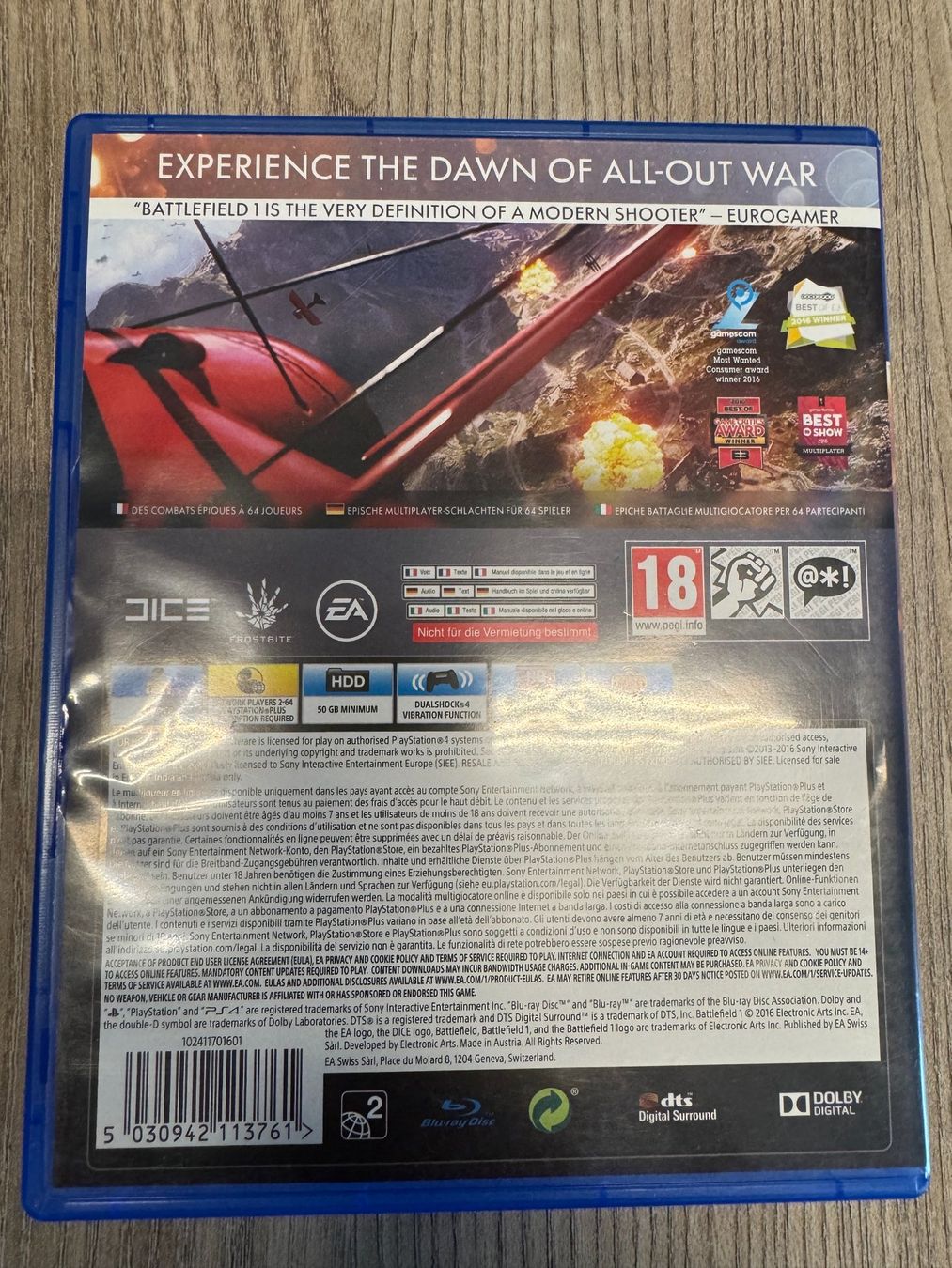 Jeux: Battlefield 1 PS4 – D'occasion à Nottwil par dan_8wvp 1