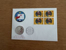Numisbrief 150 Jahre Post 1849-1999 mit 20 Franken Münze
