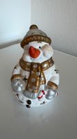 Süsser Schneemann als Windlicht, + Kerzli, Keramik, 16 cm