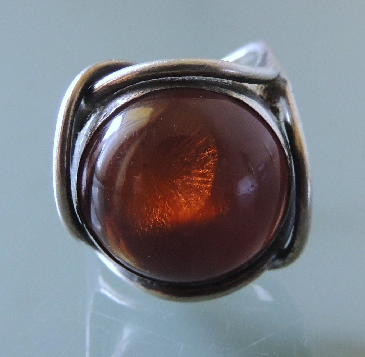 Anelli: Bernstein Silber 925 Fingerring Gr. 59 – Usato da Waldenburg venduto da schaller707 2