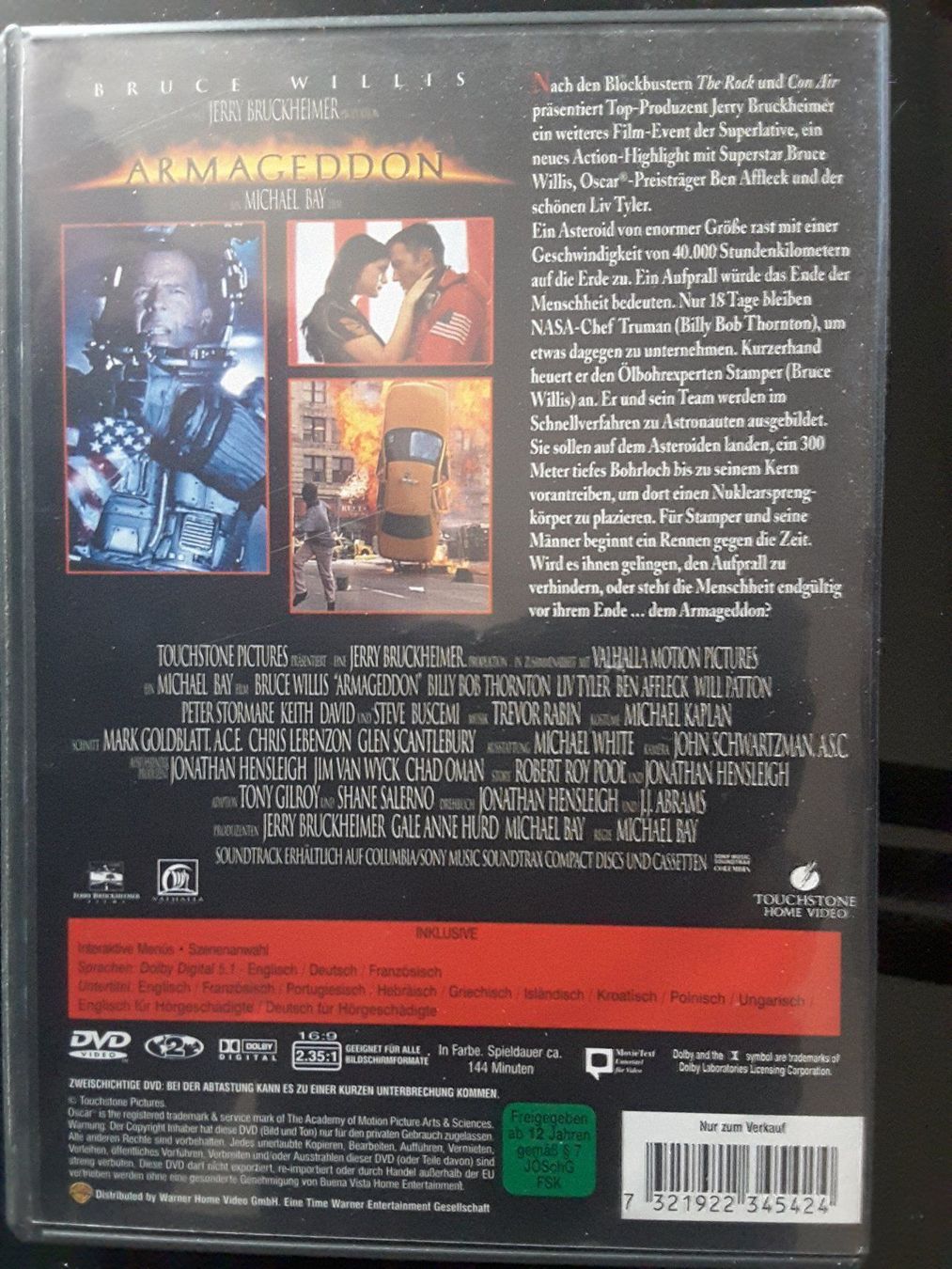 Tutti i DVDs: DVD - Armageddon (Bruce Willis) – Usato da Zumholz venduto da Paedin 1