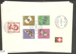 PJ  51 53 54 PTT Erstagsblätter