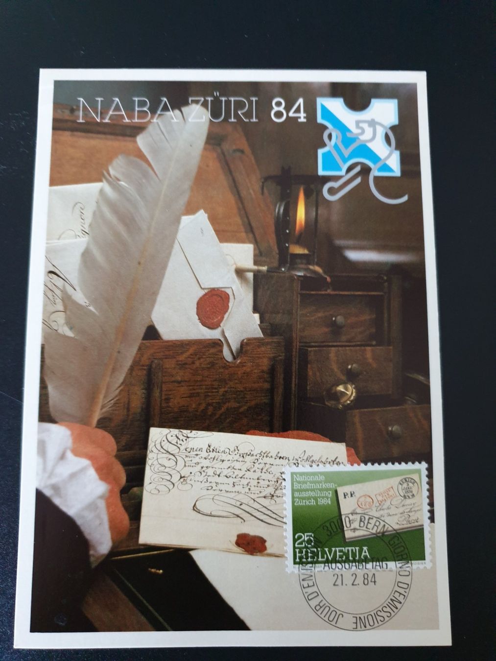 Alle Briefmarken: Postkarte mit Marke (25 Rappen) NABA – Neu (gemäss Beschreibung) aus Zumikon von chri75