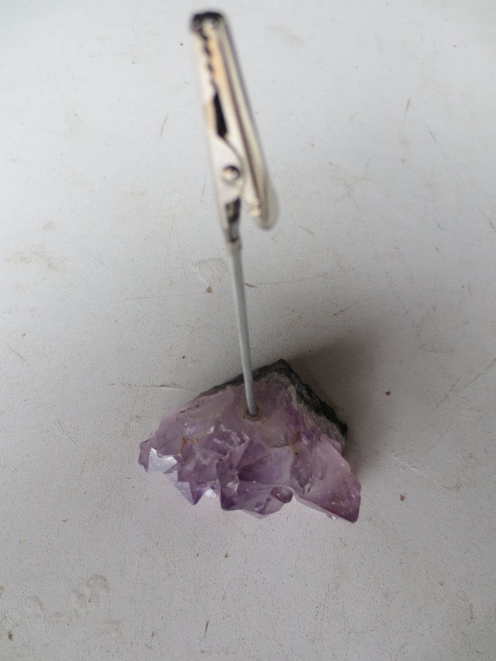 Mineralien & Heilsteine: Postkartenhalter auf Amethyst – Gebraucht aus Weier im Emmental von waefler03 3