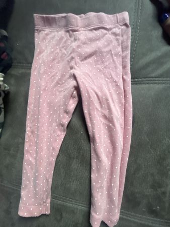 Mädchen Leggings rosa Punkte Elefant Applikation Grösse 86