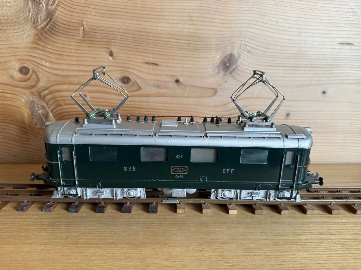 Hag Modellini di ferrovie: HAG Re 4/4 I DC 2 Motoren mit Originalkarton  – Usato da Amden venduto da vipernatter 2
