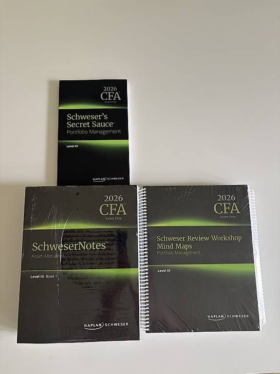 Libri: CFA Level 3 2026 Schweser Notes Portfolio Management Pathway – Nuovo e nell'imballaggio originale da Bern venduto da lucaska