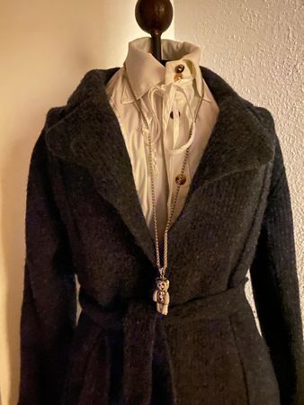 Schicker Wolle Mantel Damen Gr. 36schwarz kuschelig warm ...