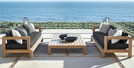 Sitzgruppe Outdoor Sofa Gartenmöbel Teak Gartensitzgruppe