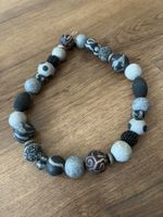 Modische Statement FIMO-Halskette, schwarz-weiss, selfmade