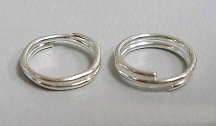 Perle (finte): 50 Ringli (doppelt) versilbert 5mm – Nuovo (secondo la descrizione) da Alpnachstad venduto da perlengaby