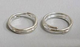 50 Ringli (doppelt) versilbert 5mm