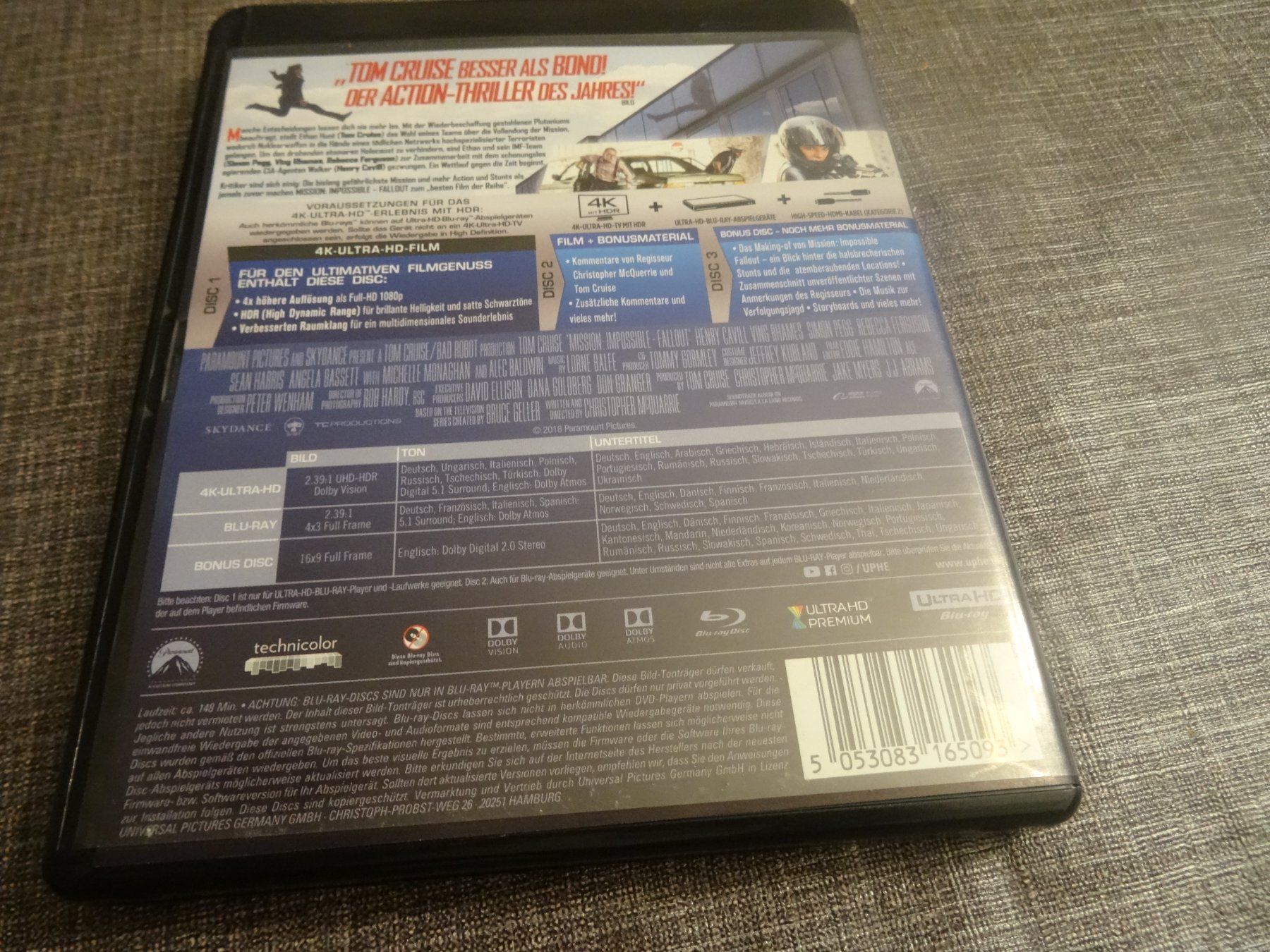 Tous les DVDs: Mission Impossible Fallout 4K ULTRA UHD Blu-ray – D'occasion à Olten par Disc-Verkauf 3
