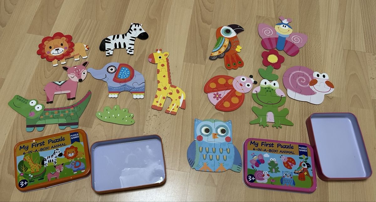 Puzzle: 2 Puzzle in Metalldose, ab 3 Jahren – Usato da Dottikon venduto da da_k8yy