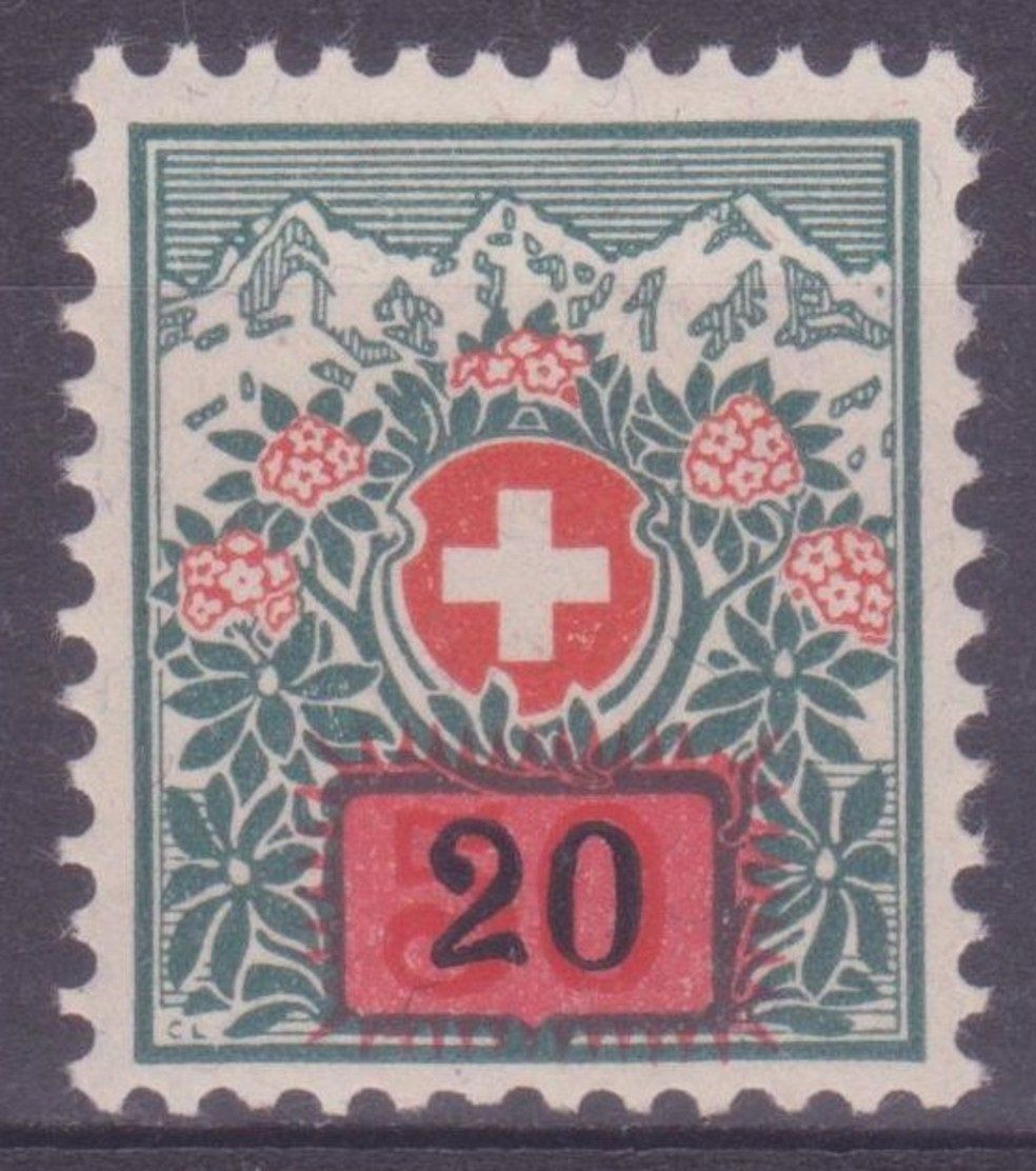 Tutti i francobolli: Plattenfehler Porto ZNr. 41.2.02 "Schneebrett" – Nuovo (secondo la descrizione) da Gränichen venduto da Teufenthaler
