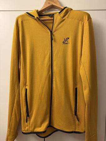 Herren Fleecejacke mit Kapuze gelb Grösse L neuwertig