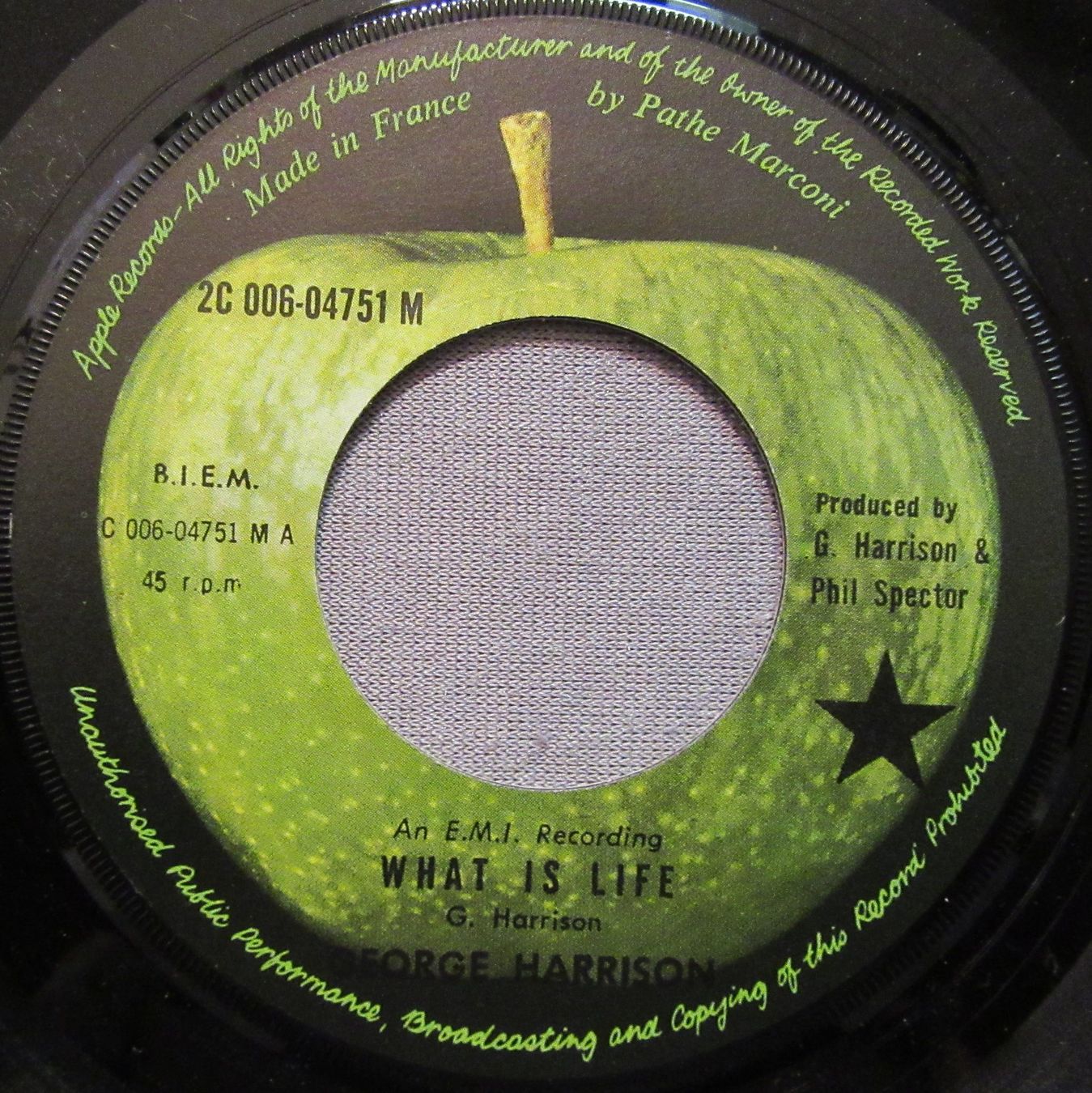 Dischi in vinile: George Harrisson - What is Life - Single von 1971 – Usato da Auenstein venduto da Padabimbim 2