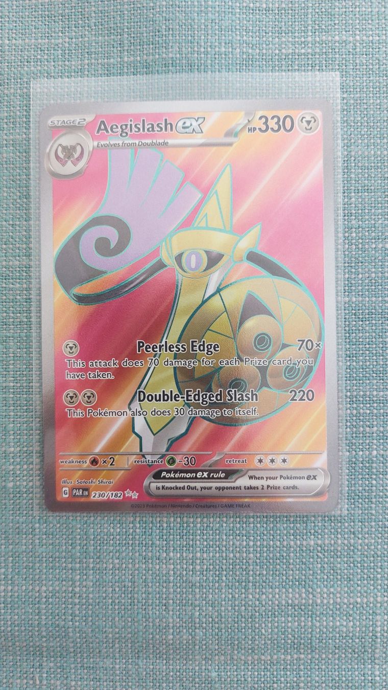 Pokémon Carte collezionabili: Aegislash ex Fullart Paradox Rift – Nuovo (secondo la descrizione) da Bellinzona venduto da Pagur