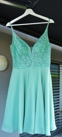 Kleid mit Paillette (mint) Gr. 38, SWING