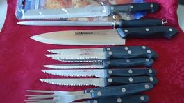 Messerset 15 Stk.,6-teilig, Steak Messer& Gabeln, 2gr. & Sch