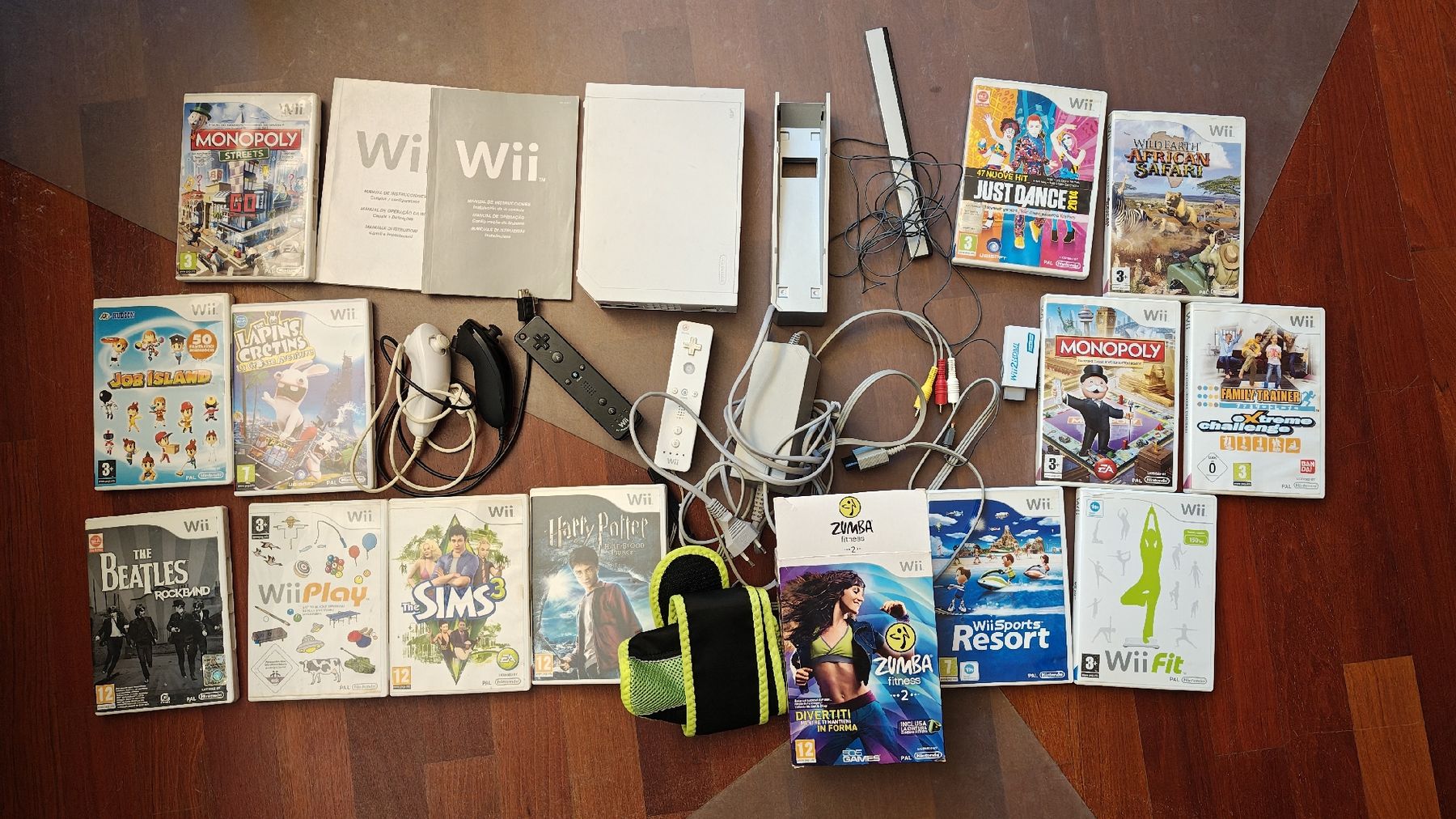 Nintendo Konsolen: Nintendo Wii Console+2xController+14xSpiele+Zubehör AB 1 CHF – Gebraucht aus Montagnola von mattbert86