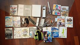 Nintendo Wii Console+2xController+14xSpiele+Zubehör AB 1 CHF