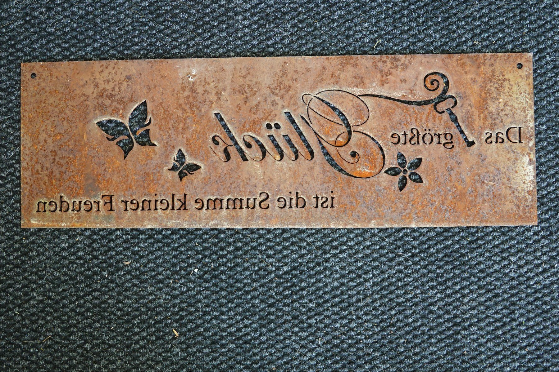 Ecriteaux: Rost: Schild Spruch "Das grösste Glück..." Gartendeko – Neuf (Voir description) à Jona par simongarden 5
