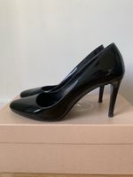 Prada High Heels Lackschuhe Gr. 37.5 Schwarz Pumps Leder