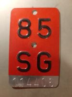 Velonummer SG 85 plaque Velo