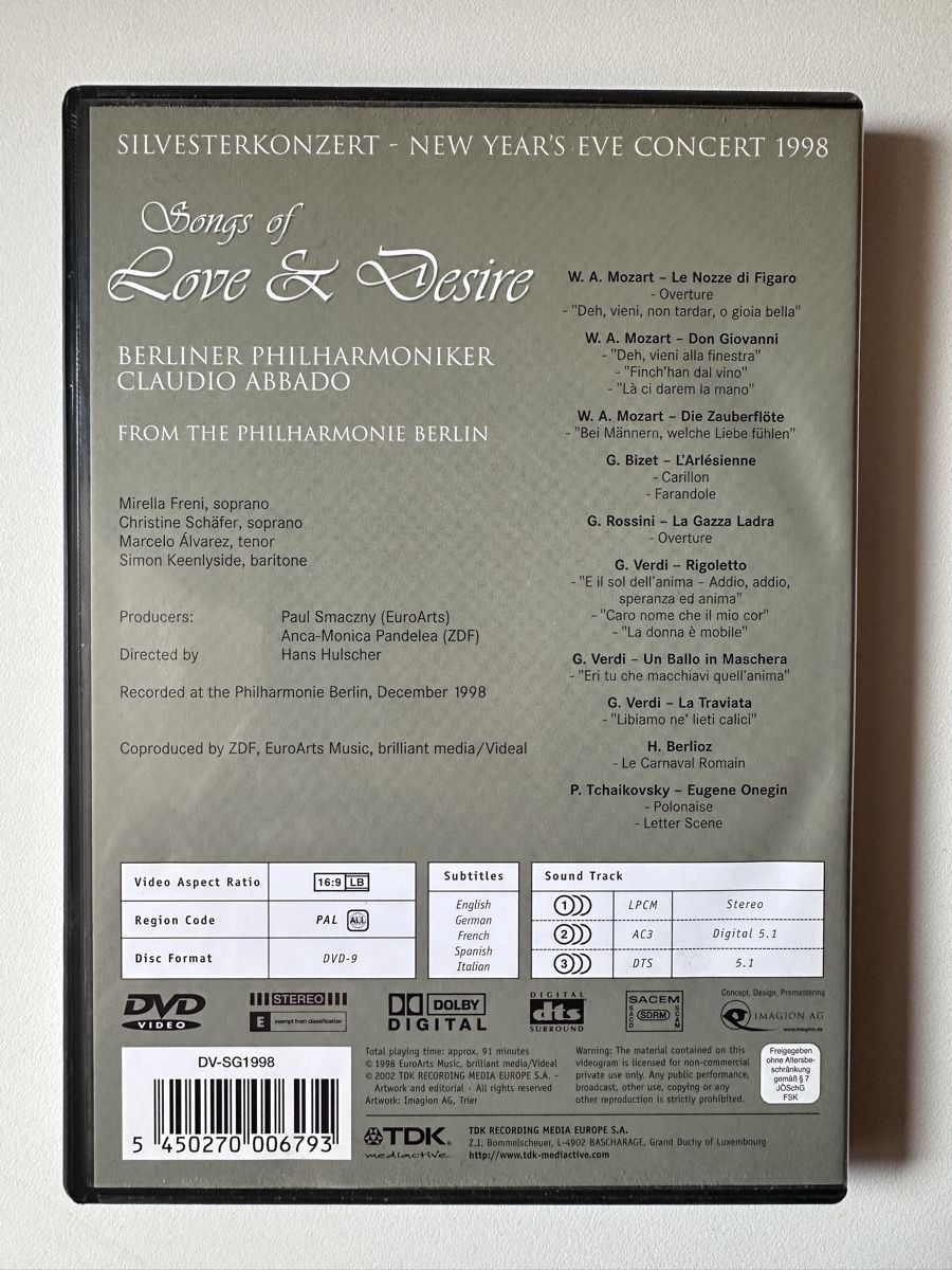 Alle DVDs: DVD Berliner Philharmoniker Claudio Abbado Konzert – Gebraucht aus Zofingen von SwissMercator 1