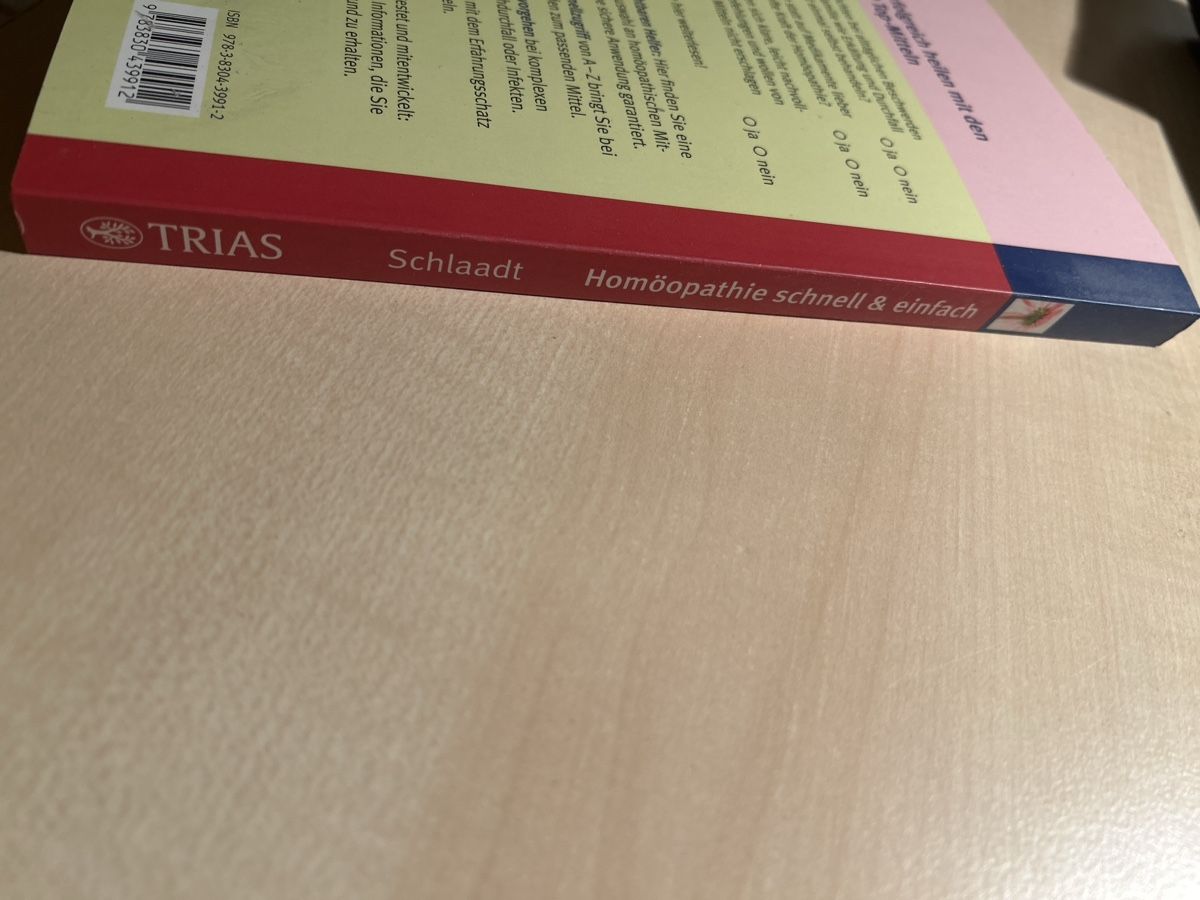 Bücher: Homöopathie schnell & einfach - Michael Schlaadt, Trias – Gebraucht aus Aarau von R-O-G-E-R 6