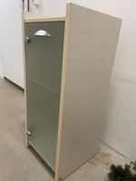 Beistellschrank / Badschrank mit edler Glastür